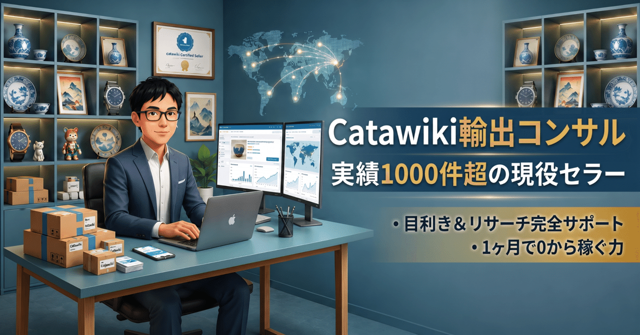 【受講生募集】1日1時間で月10万の利益体質へ！利益率50%超・Catawiki輸出1ヶ月マンツーマン伴走コンサル