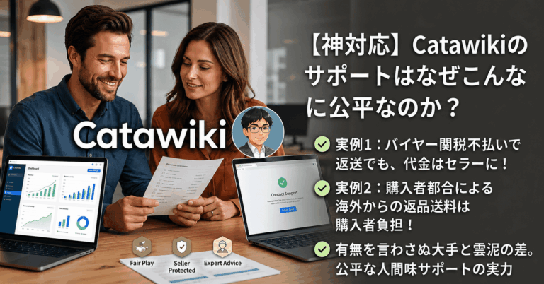 【実例公開】セラーを絶対に裏切らない！現役セラーが感動したCatawikiの「ほんとの神仕様」と公平すぎるサポート体制