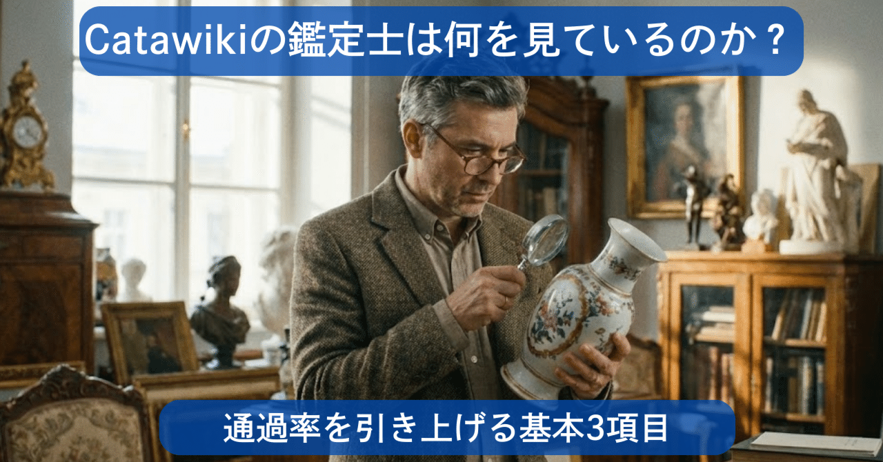 【実践】Catawikiの「審査」を味方につける。ヒロ流・最短パスの鉄則